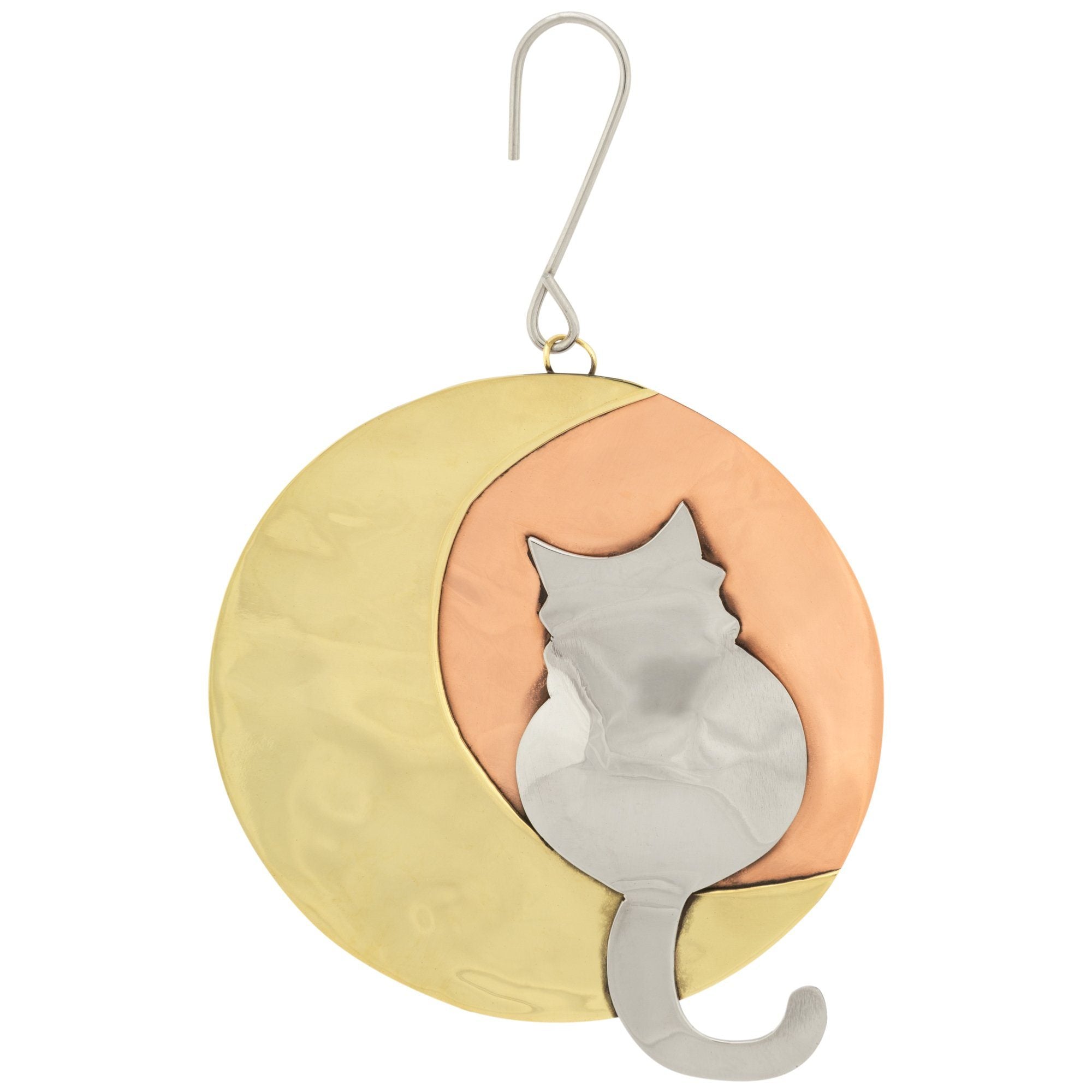 Moonlight Cat Mixed Metal Ornament - Single