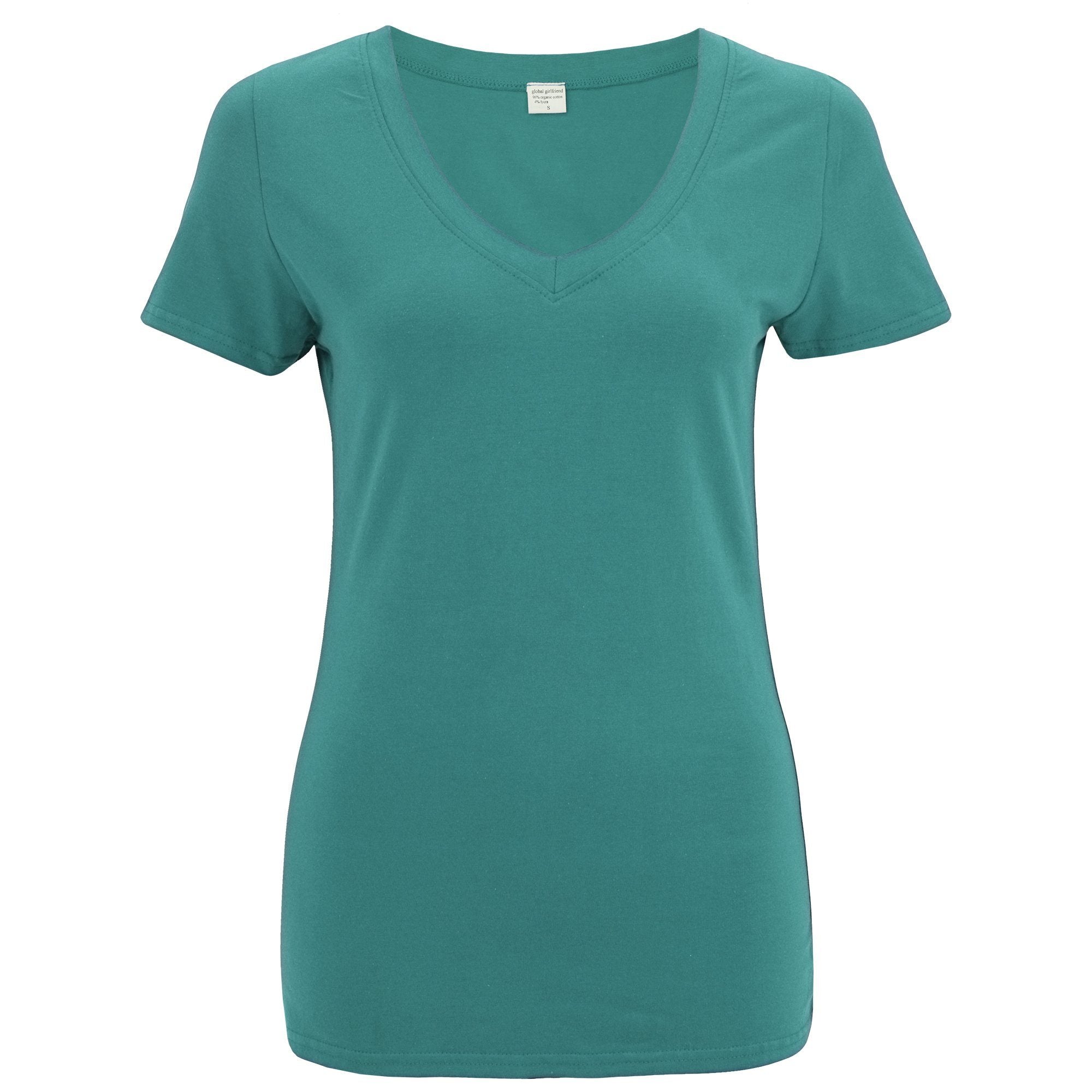 Organic Essentials V-Neck Tee - Ocean - S