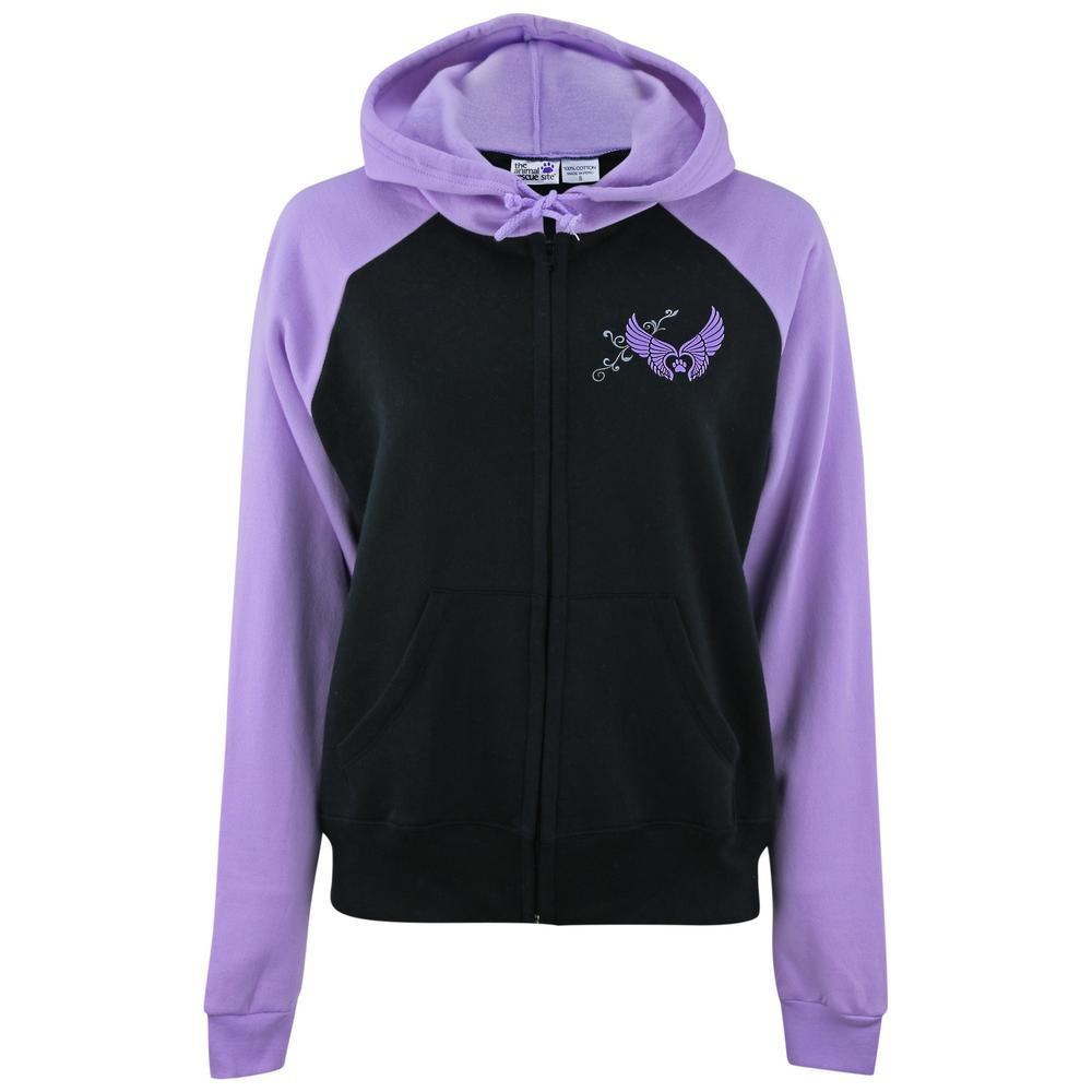 angel wing zip hoodie