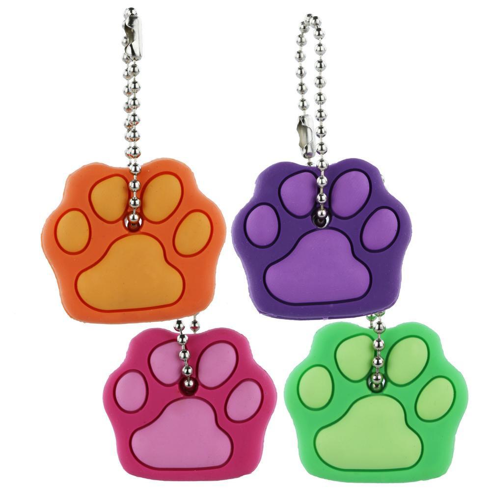 Paw Print Bright Key Covers - of 4 | The Rescue