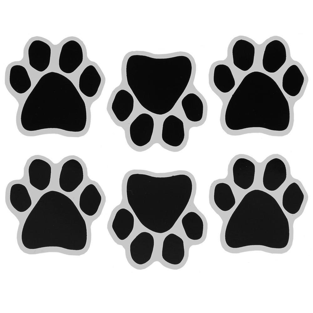 Paw Print Mini Car Magnets Set - Rainbow - Set Of 6