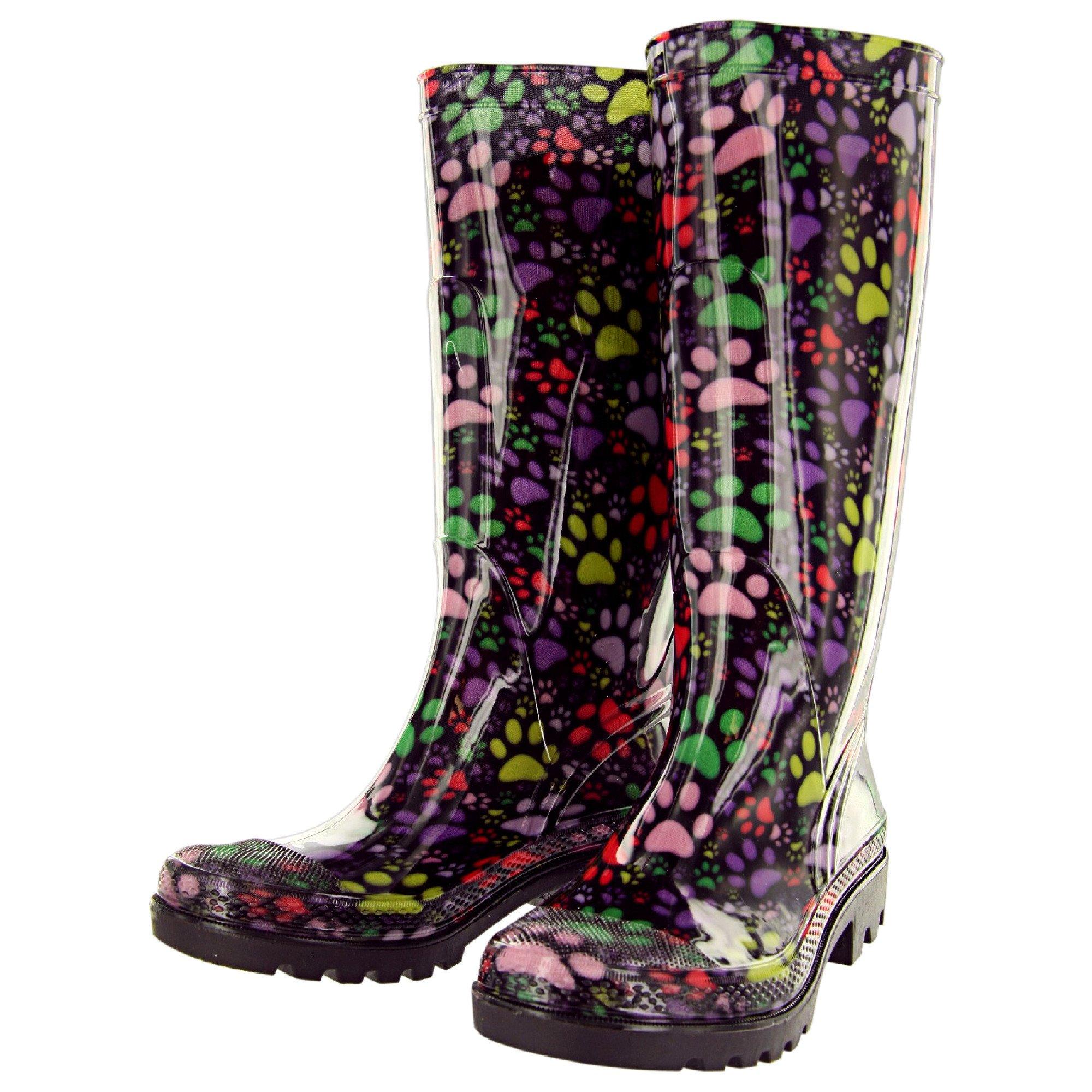 Women's Paw Print Rain Boots | Rain 