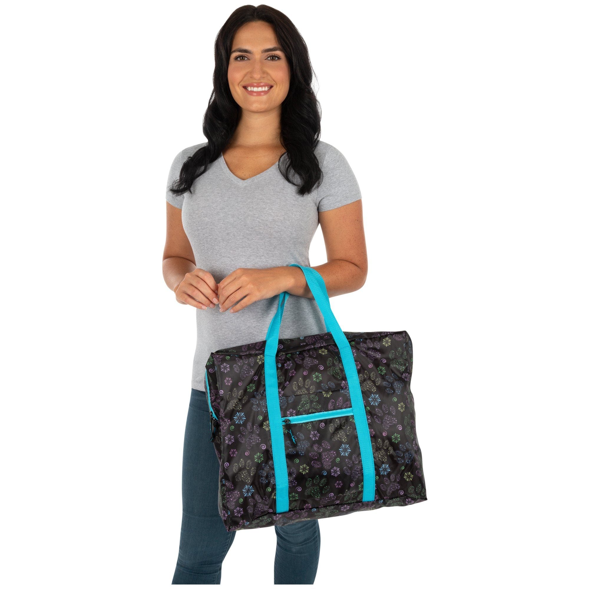 Paws in Bloom Packable Duffle Bag | The Animal Rescue Site