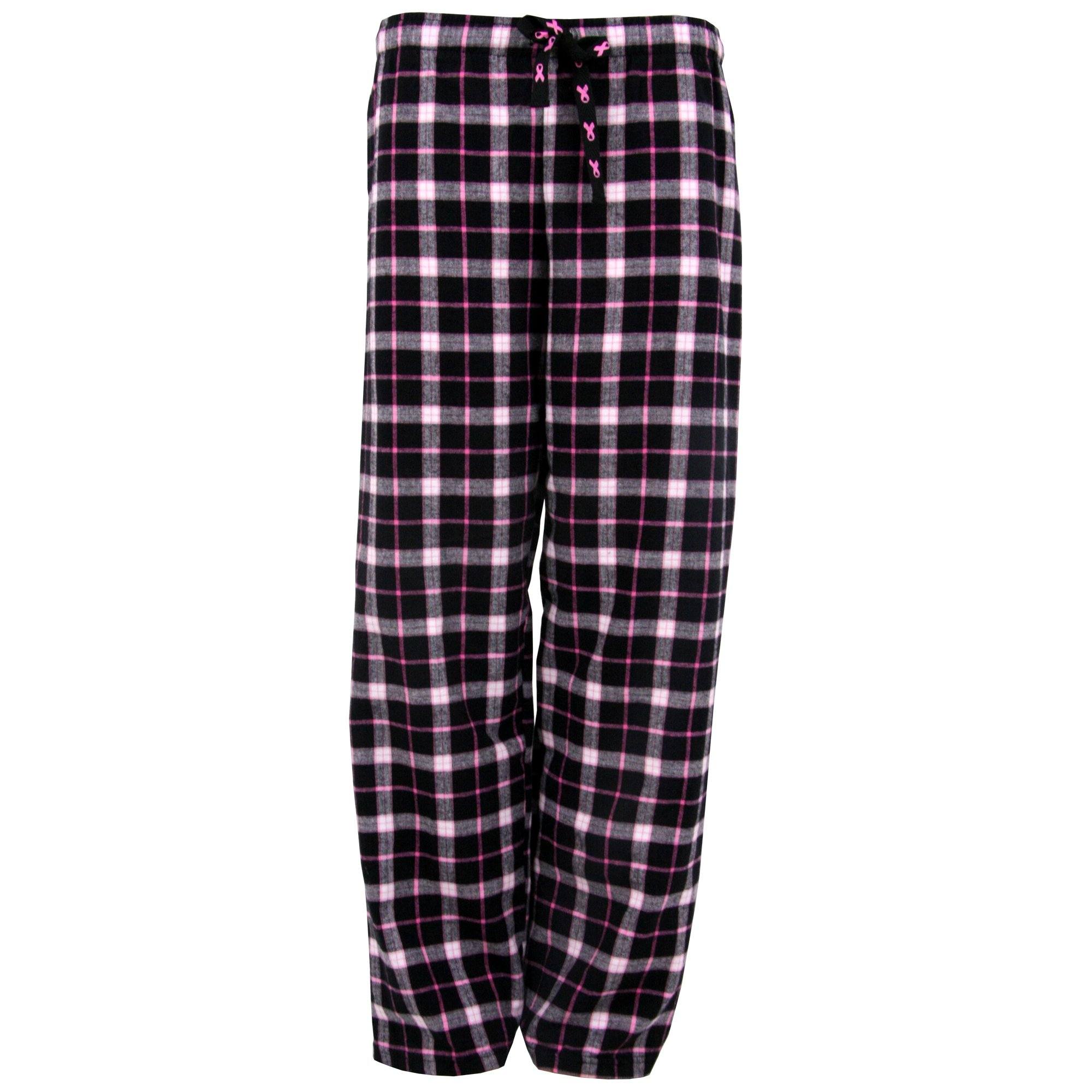 Pink Ribbon Plaid Flannel Lounge Pants – The Breast Cancer Site