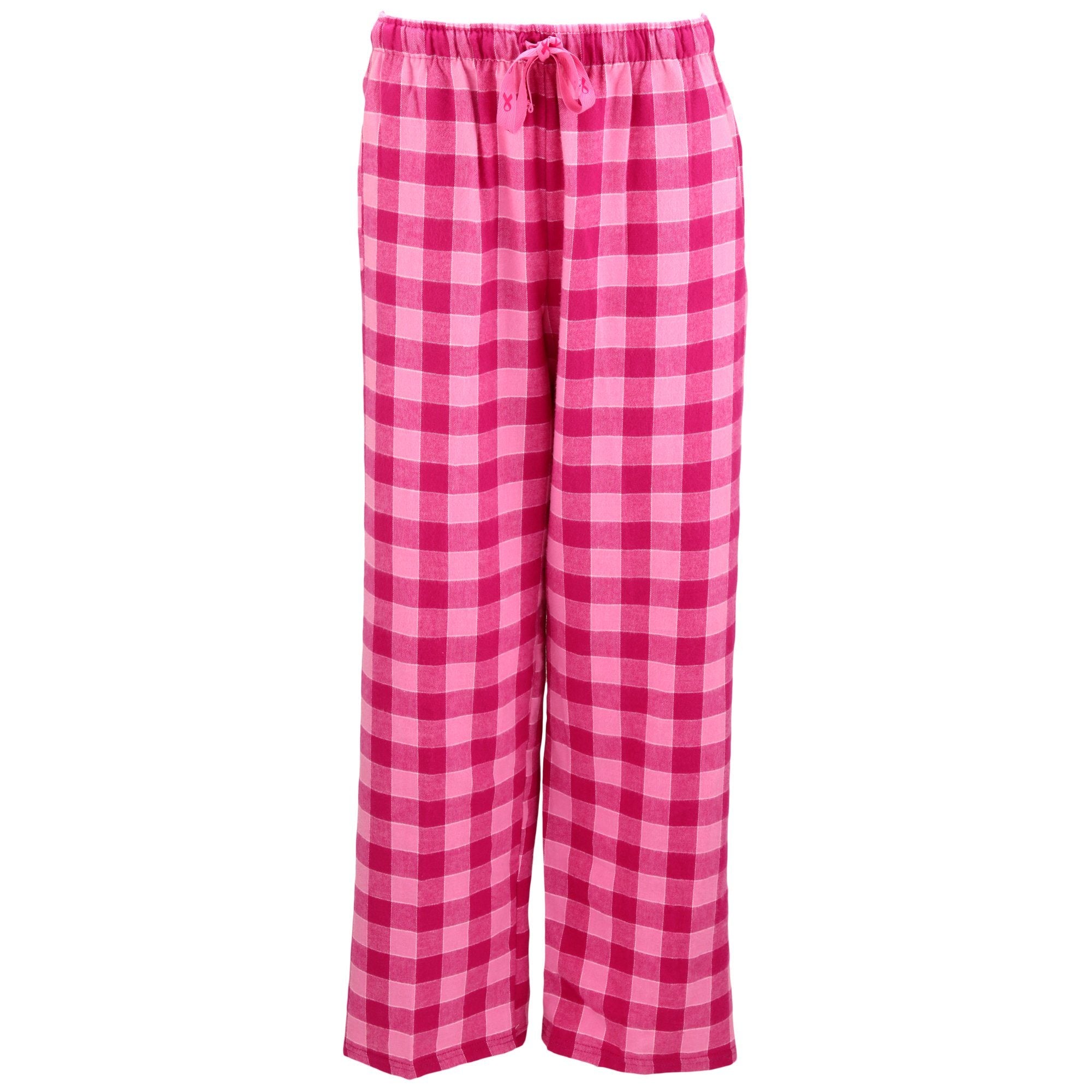 Pink Ribbon Plaid Flannel Lounge Pants – The Breast Cancer Site