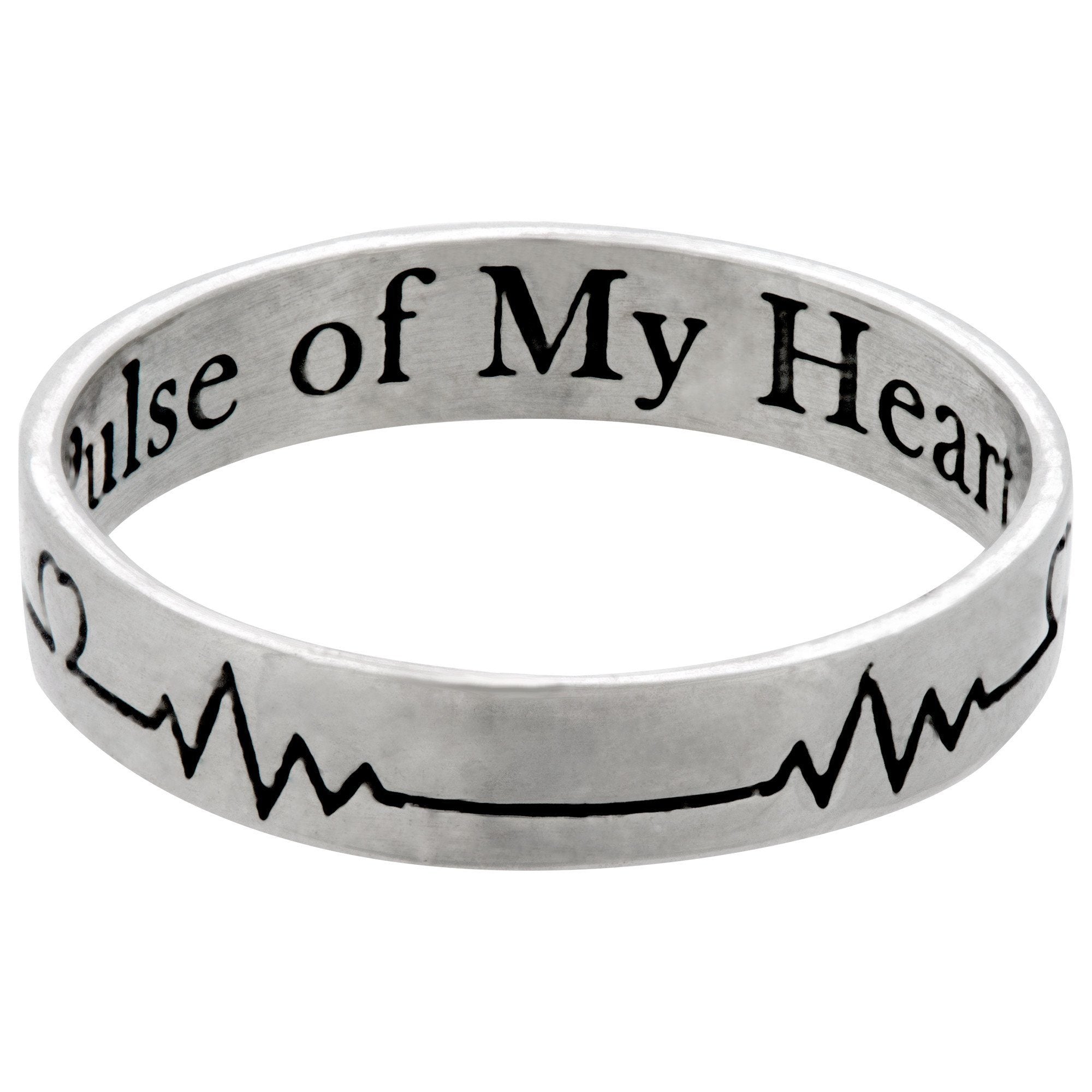 Pulse Of My Heart Sterling Ring - 6