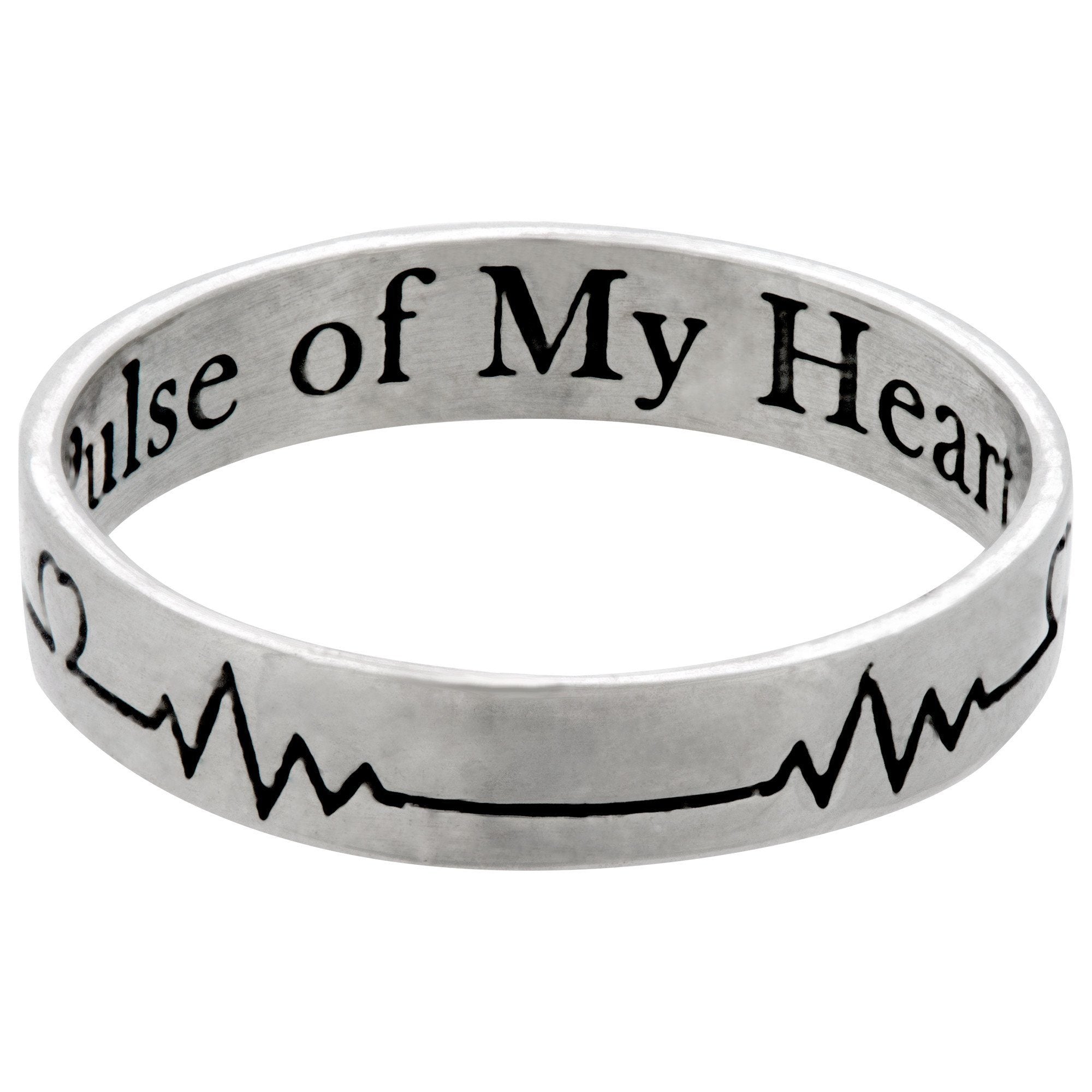 Pulse Of My Heart Sterling Ring - 9