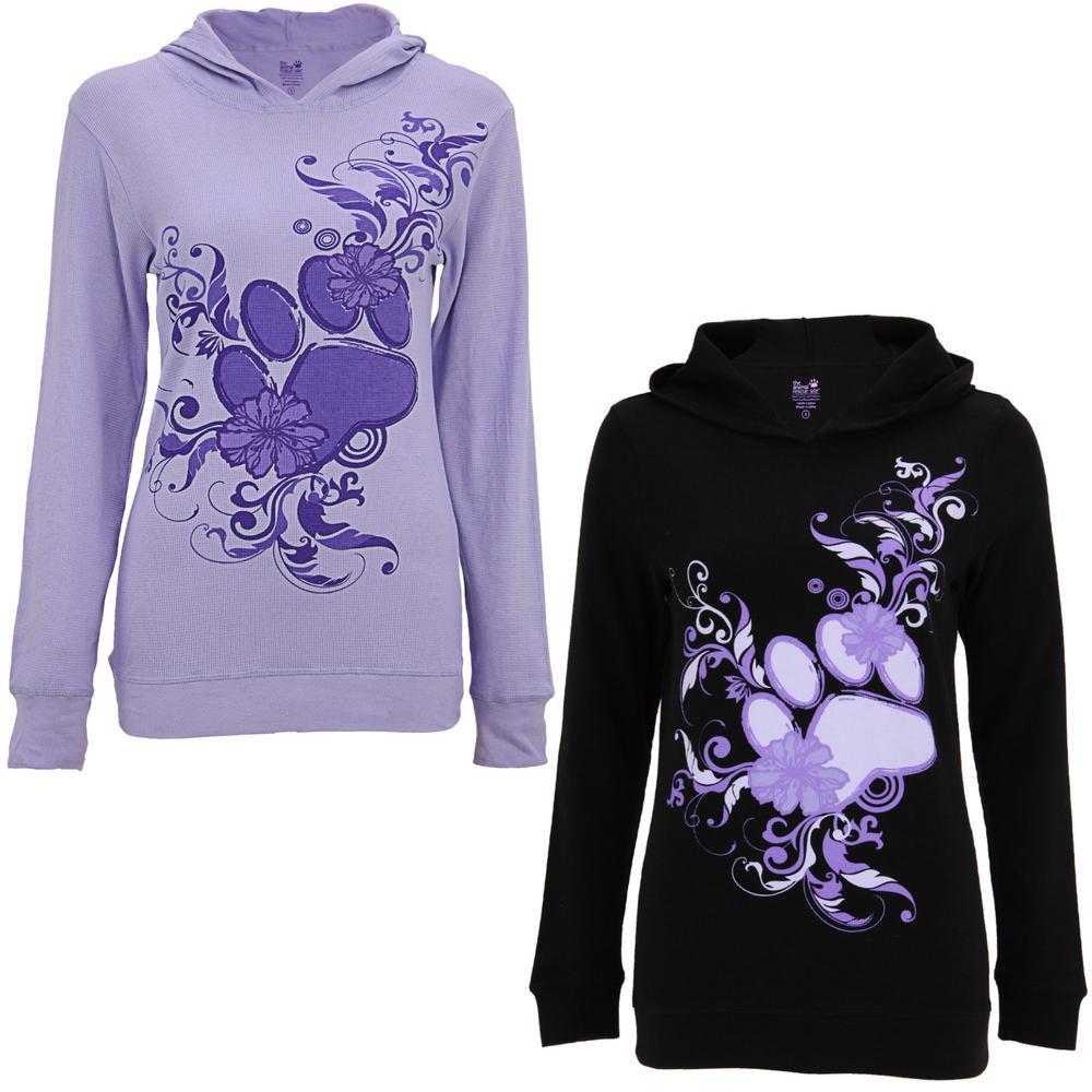 Purple Paw Lightweight Thermal Hoodie | The Animal Rescue Site