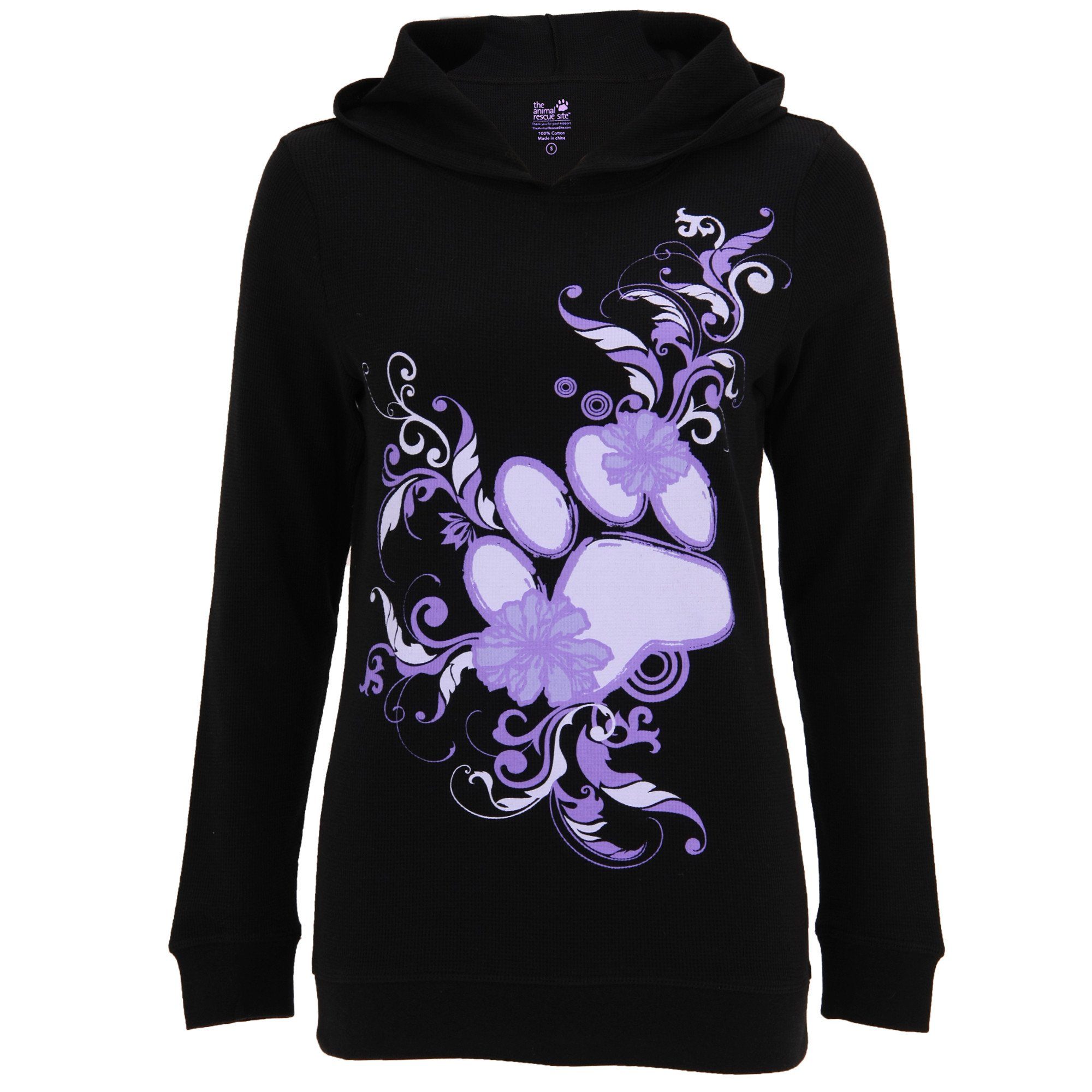 Purple Paw Lightweight Thermal Hoodie | The Animal Rescue Site