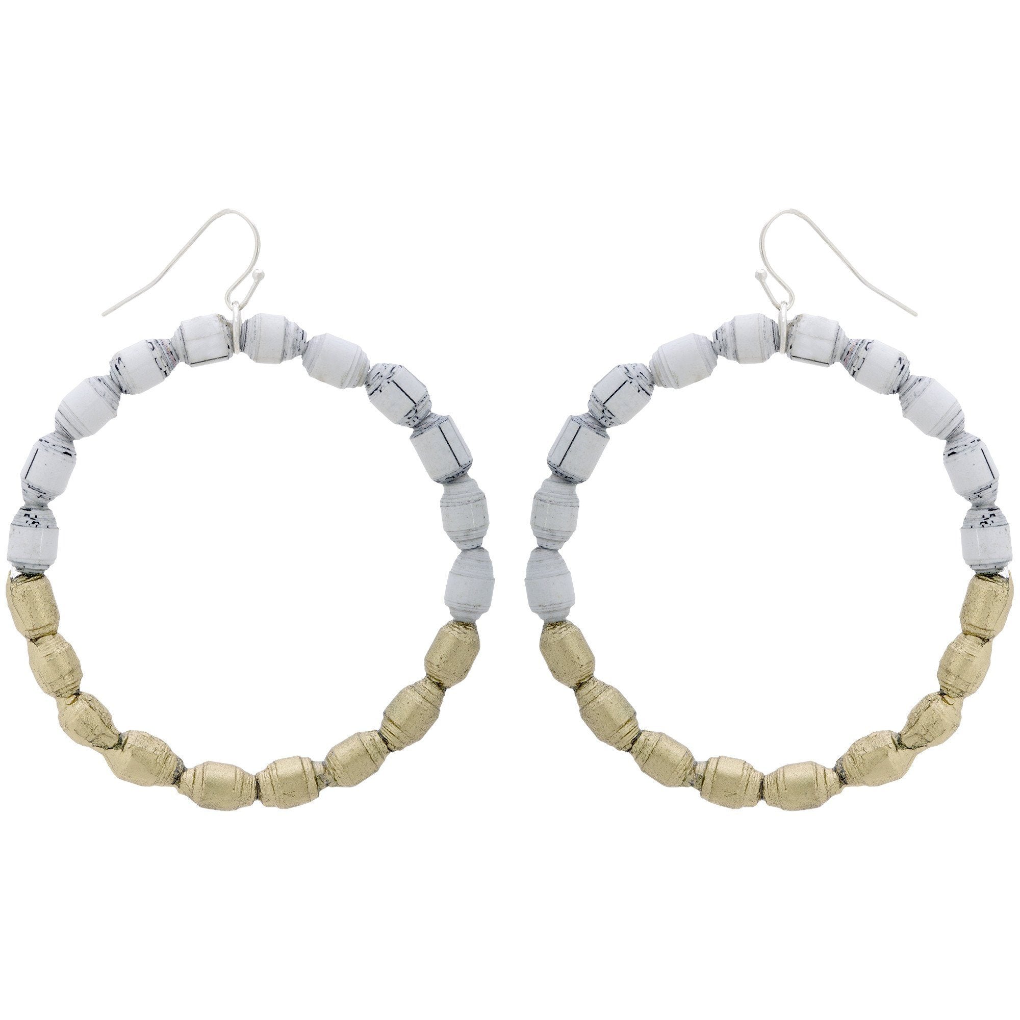 Quazi Hoop Earrings - White