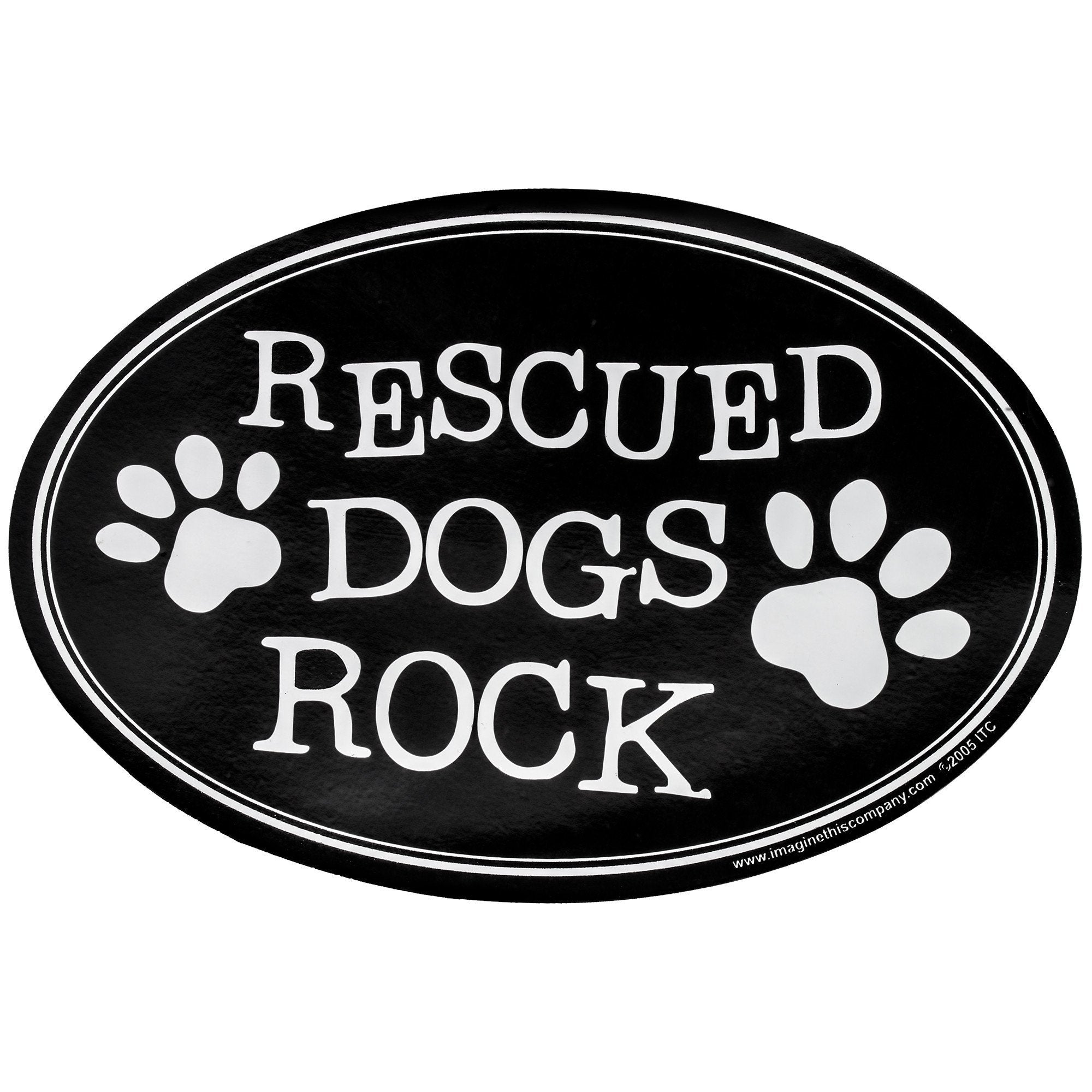 Rescued Dogs Rock Car Magnet - Single