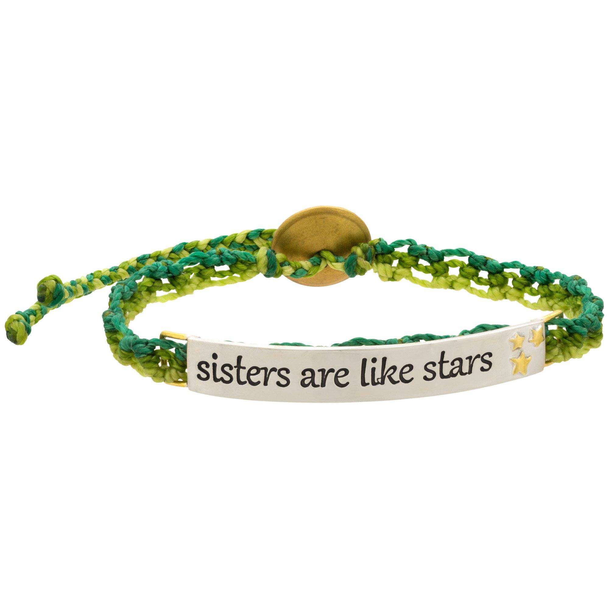 Sisters Are Like Stars Handwoven Bracelet - Green