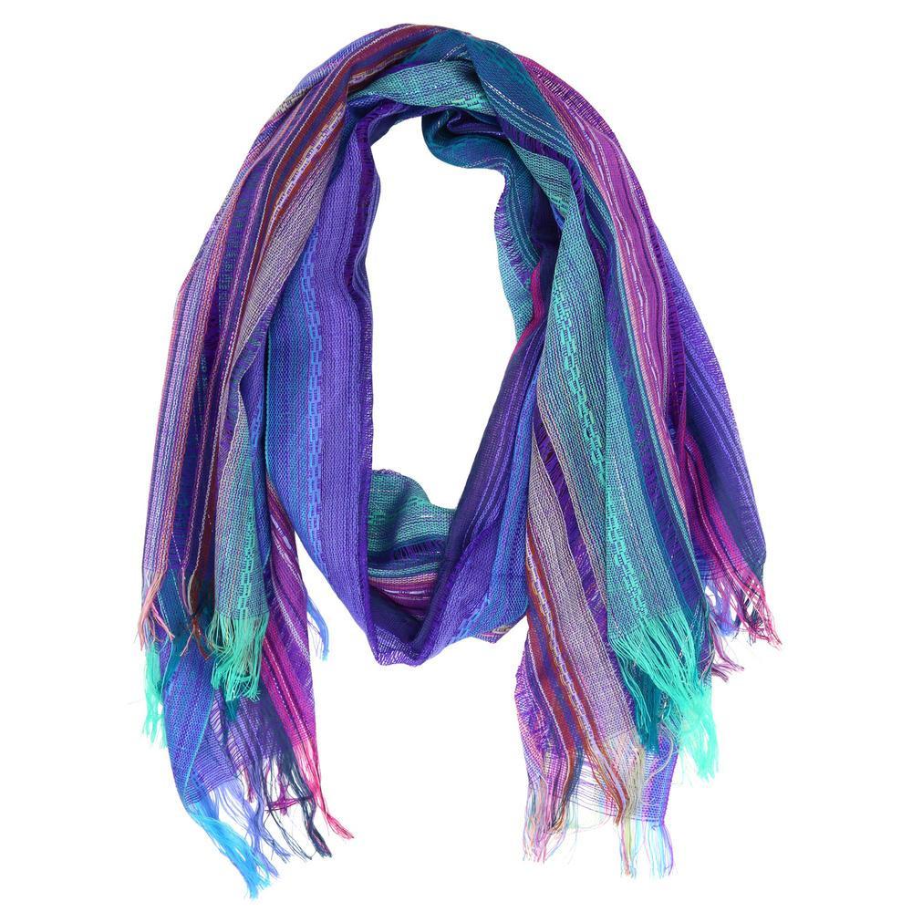 Sky Colors Hand-Loomed Scarf - Green