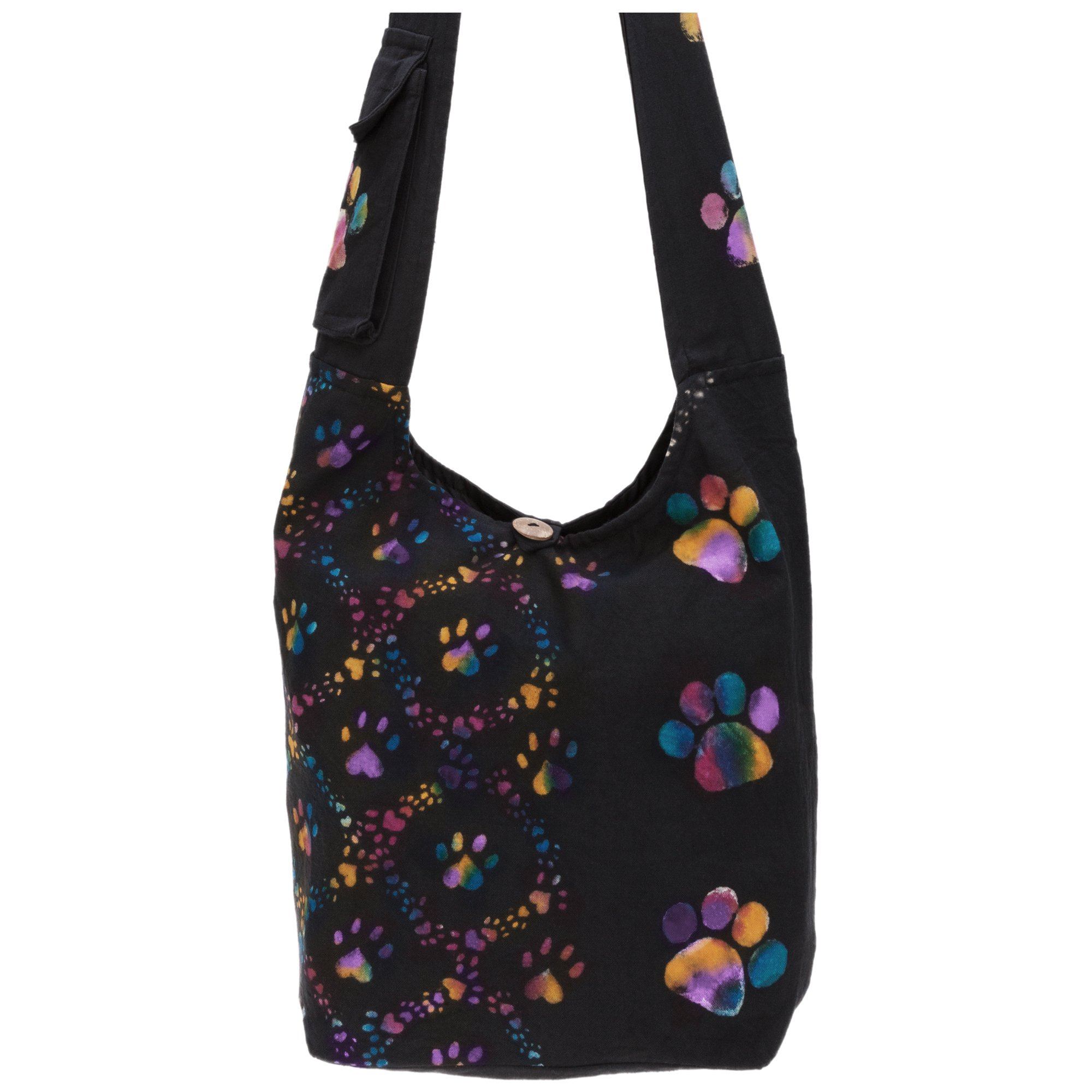 Tie-Dye Walking Paws Hobo Bag