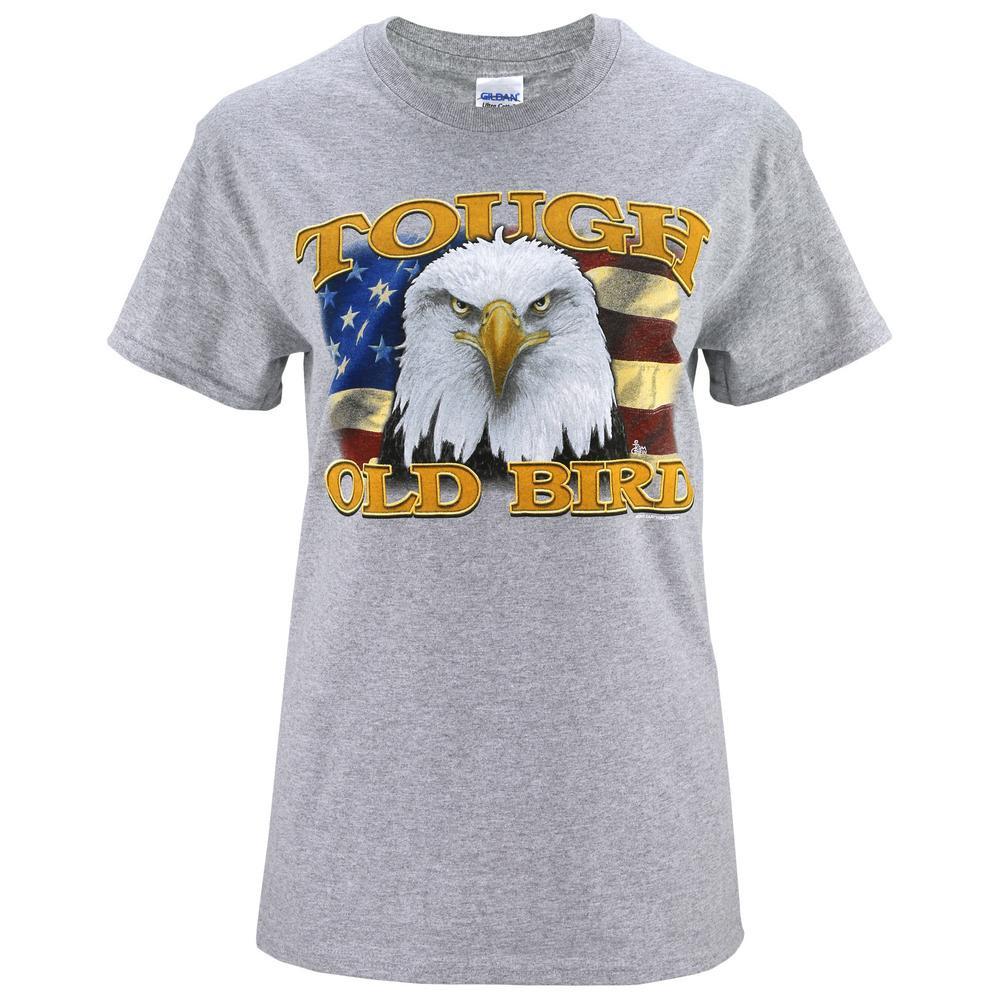 Tough Old Bird Eagle T-Shirt - Gray - S