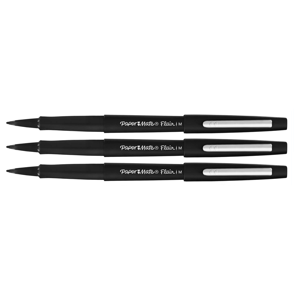 Paper Mate 1865459 Medium Point Black Ink Flair Felt Pen