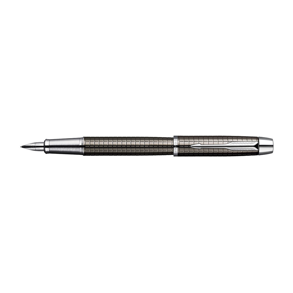 Increíble vitalidad el fin Parker IM Premium Deep Gunmetal Chiseled Fountain Pen Fine S0905710