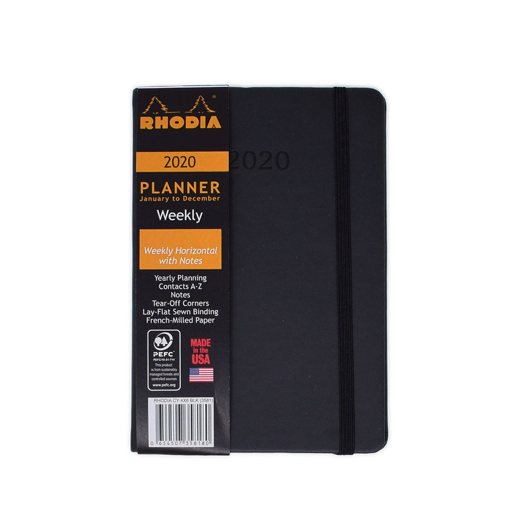 Rhodia 2020 Weekly Planner Black 4 x 6 Small