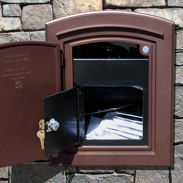 Mailbox door slot for residential