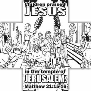 jesus loves me coloring card  12/pk size 6 x 6