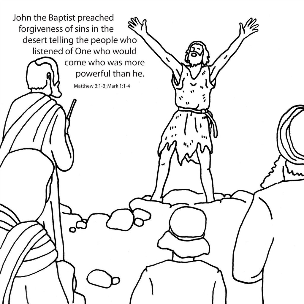 Download John the Baptist Bible Coloring Card by Memory Cross