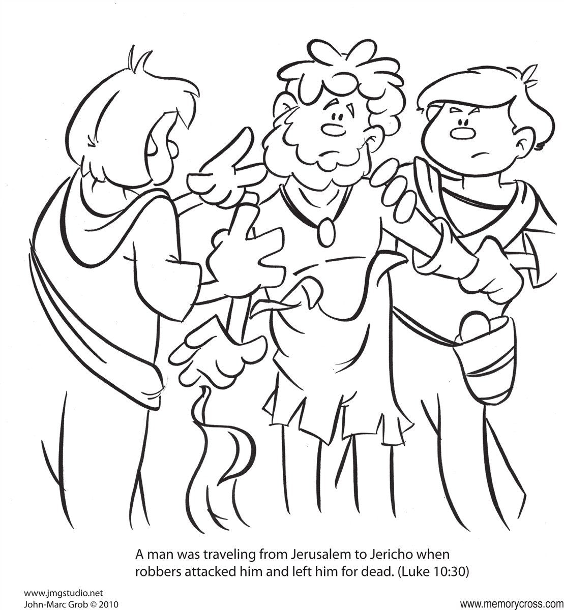 good samaritan coloring page