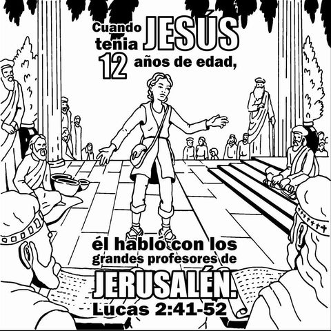 Jesus Loves Me Coloring Card Spanish version - 12/pk Size: 6 x 6