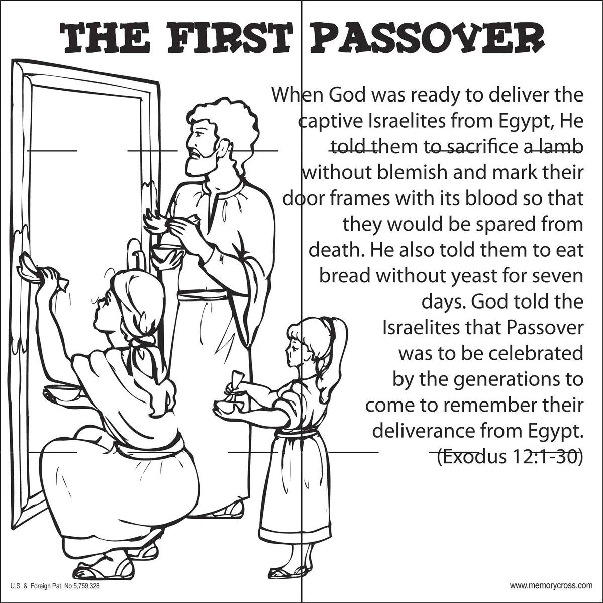 passover story coloring pages