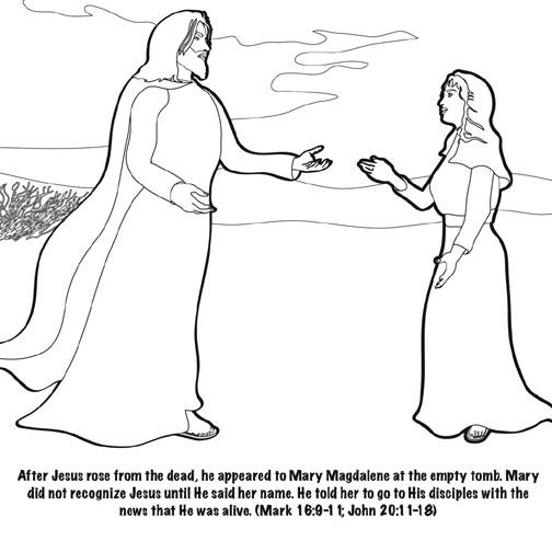 jesus empty tomb coloring page