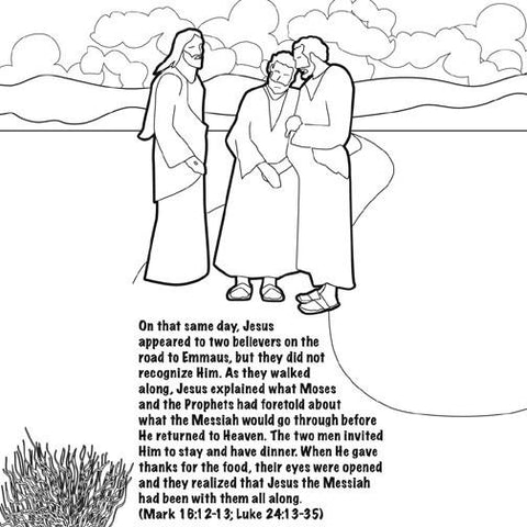 Jesus Road To Emmaus Coloring Page Coloring Pages