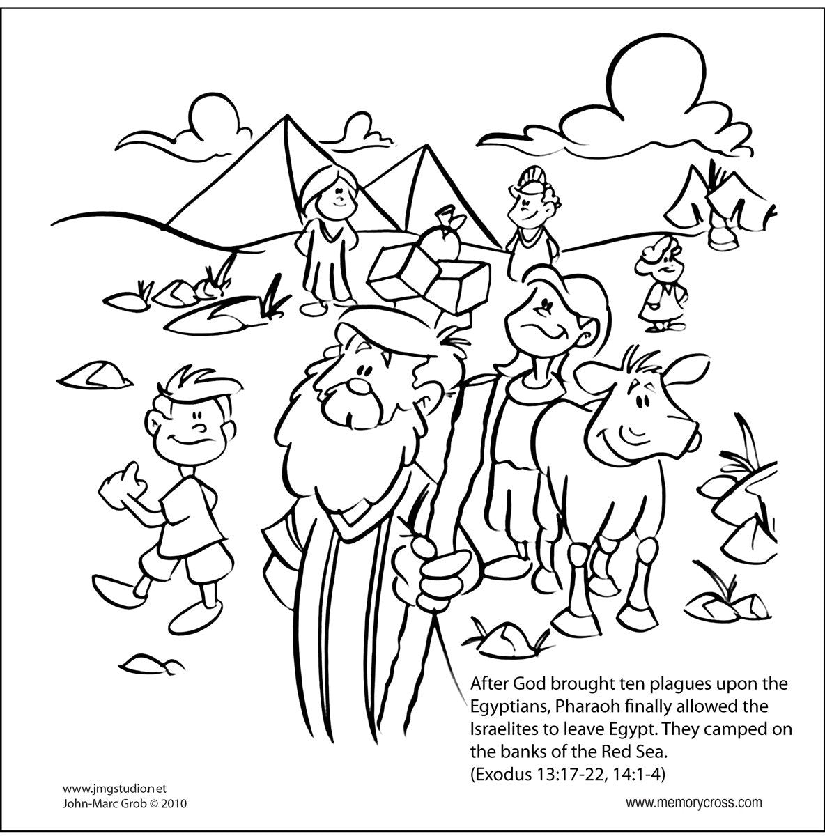 moses and the plagues coloring page