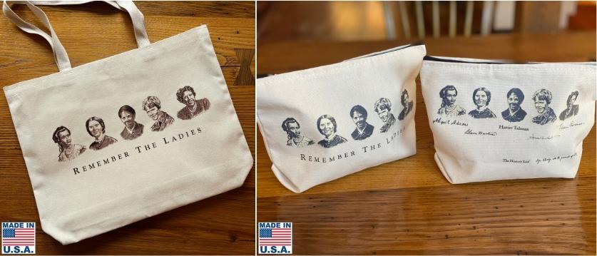 "Remember the Ladies" Tote bag and small canvas bag