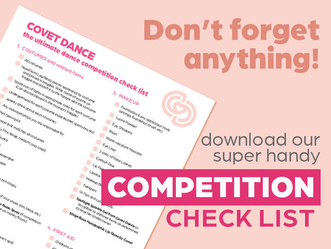 Covet Dance Ultimate Dance Competition Check List