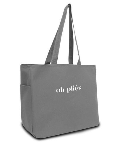 Gray dance tote bag with funny saying that only dancers will get
