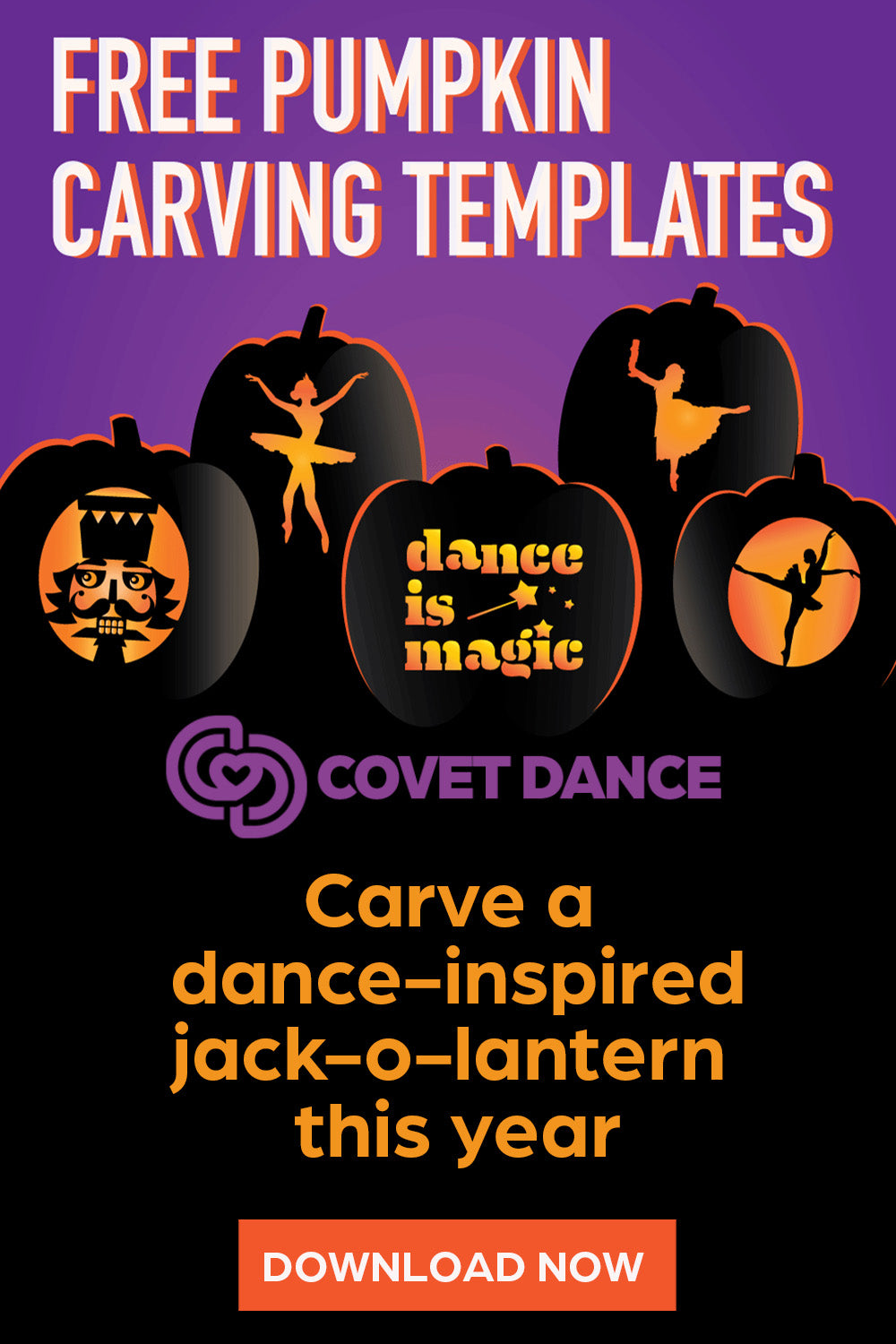 Free Dance-Inspired Pumpkin Carving Templates