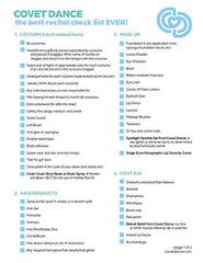 The Best Recital Checklist EVER!