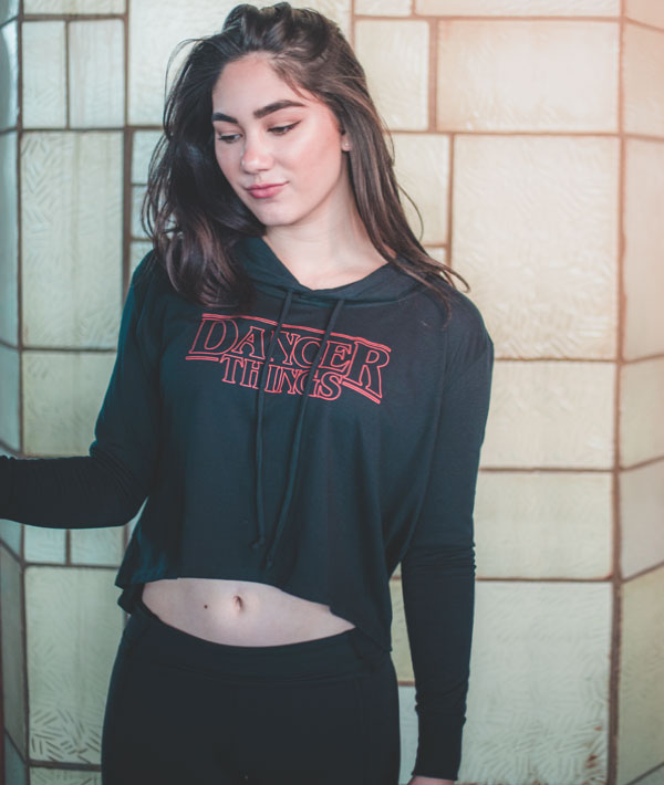 dance crop hoodie