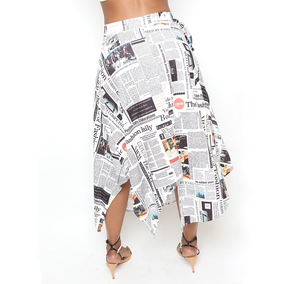 Read All About It Newspaper Skirt Salon Booteek