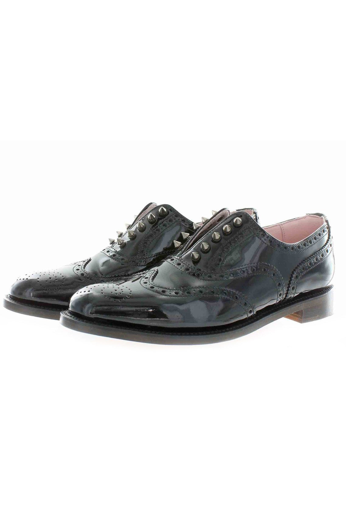 patent black brogues