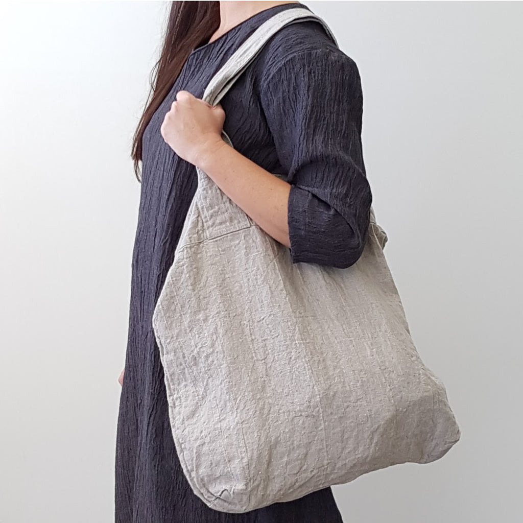 LINEN TOTE BAG IN FLAX – Lamington Ave
