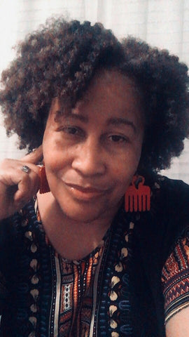 natural hair earrings afro pick 