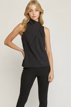 Load image into Gallery viewer, Elisa Drape Neck Blouse in Black
