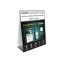 Picture of UWELL CALIBURN A3 AND SUAVAE SALT E-LIQUID BUNDLE TABLE TENT