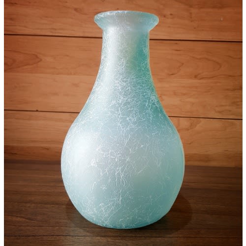 Vidrios San Miguel 100% Recycled Glass - Vintage Vase - Aqua Blue