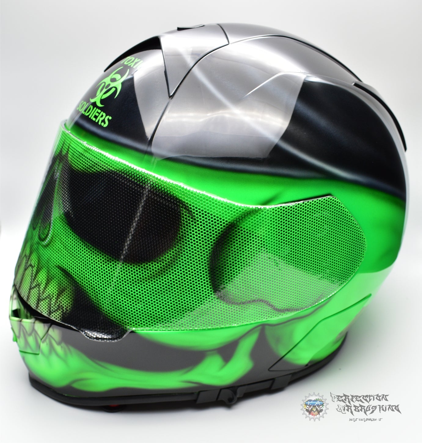 Soldier SKULL Motorcycle Helmet – Perfection Airbrushing LLC