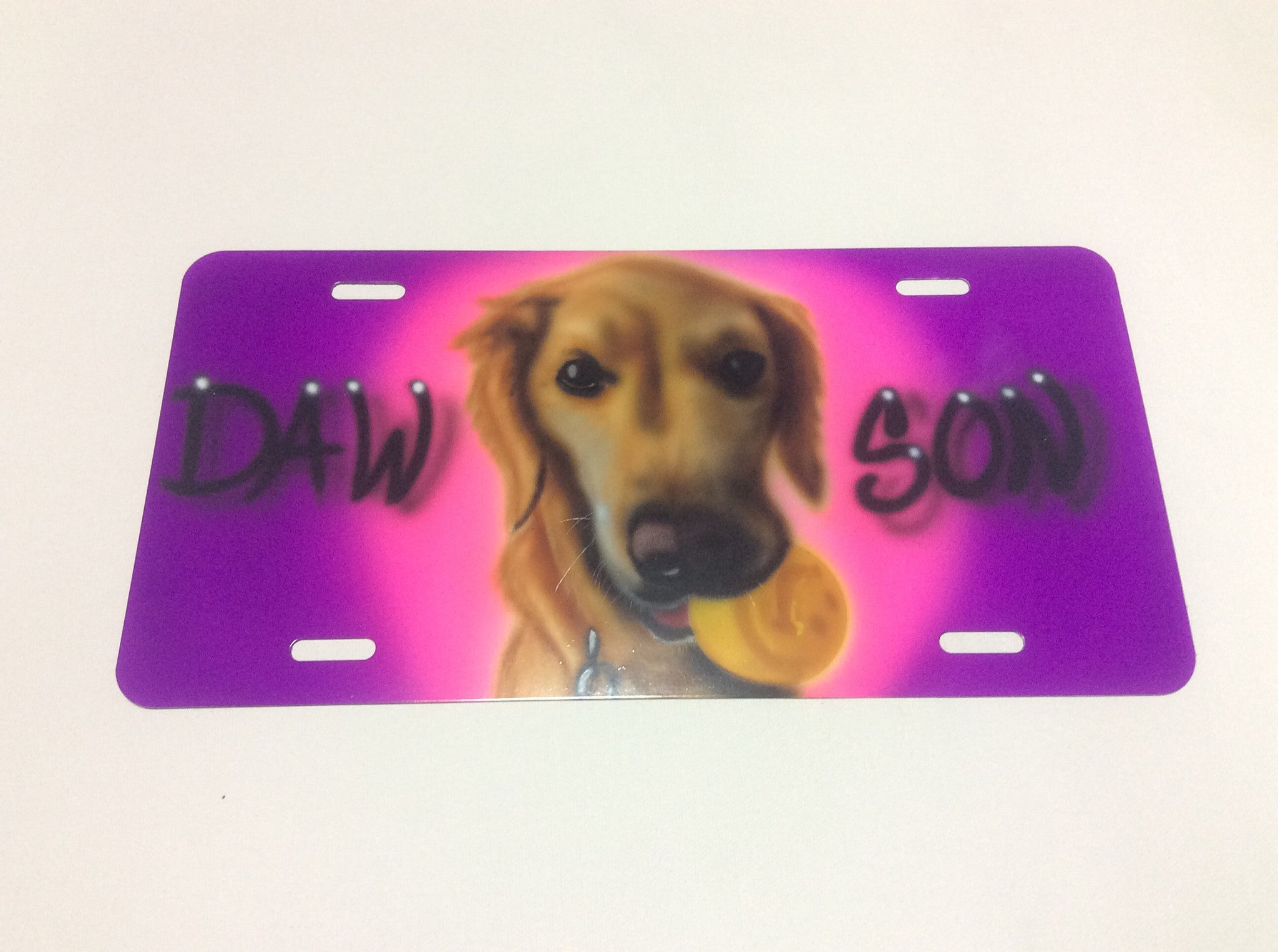 pet-portrait-license-plate-tag-perfection-airbrushing-llc