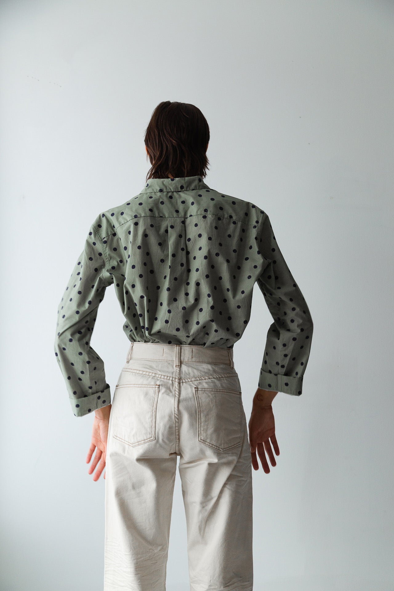 ALICE SHIRT | SAGE DOT PRINT