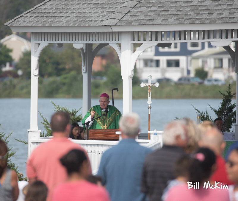 Bishop David M. O'Connell celebrating Sunday mass in Belmar NJ 