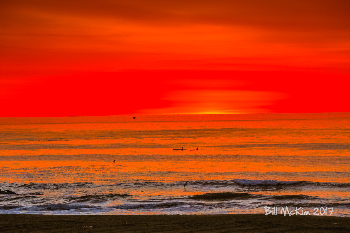 Kayaking the Jersey shore at sunrise 