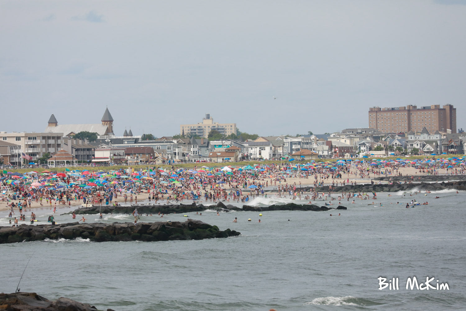 Avon by the sea crowds stock photography bill mckim 